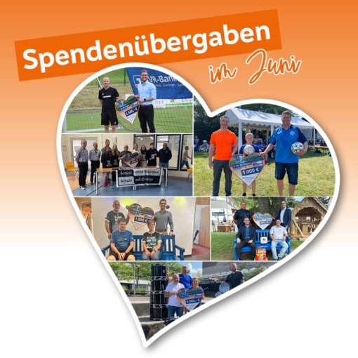 Spendenübergaben im Juni