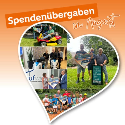 Spendenübergaben im August