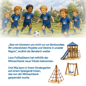 Eine Seite aus dem Mini-Buch der Mitmachbank.